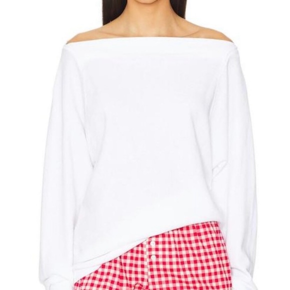 Free People Tops - FREE PEOPLE Sammie Thermal Top, Off The Shoulder, Optic White, Sz.L, NWT